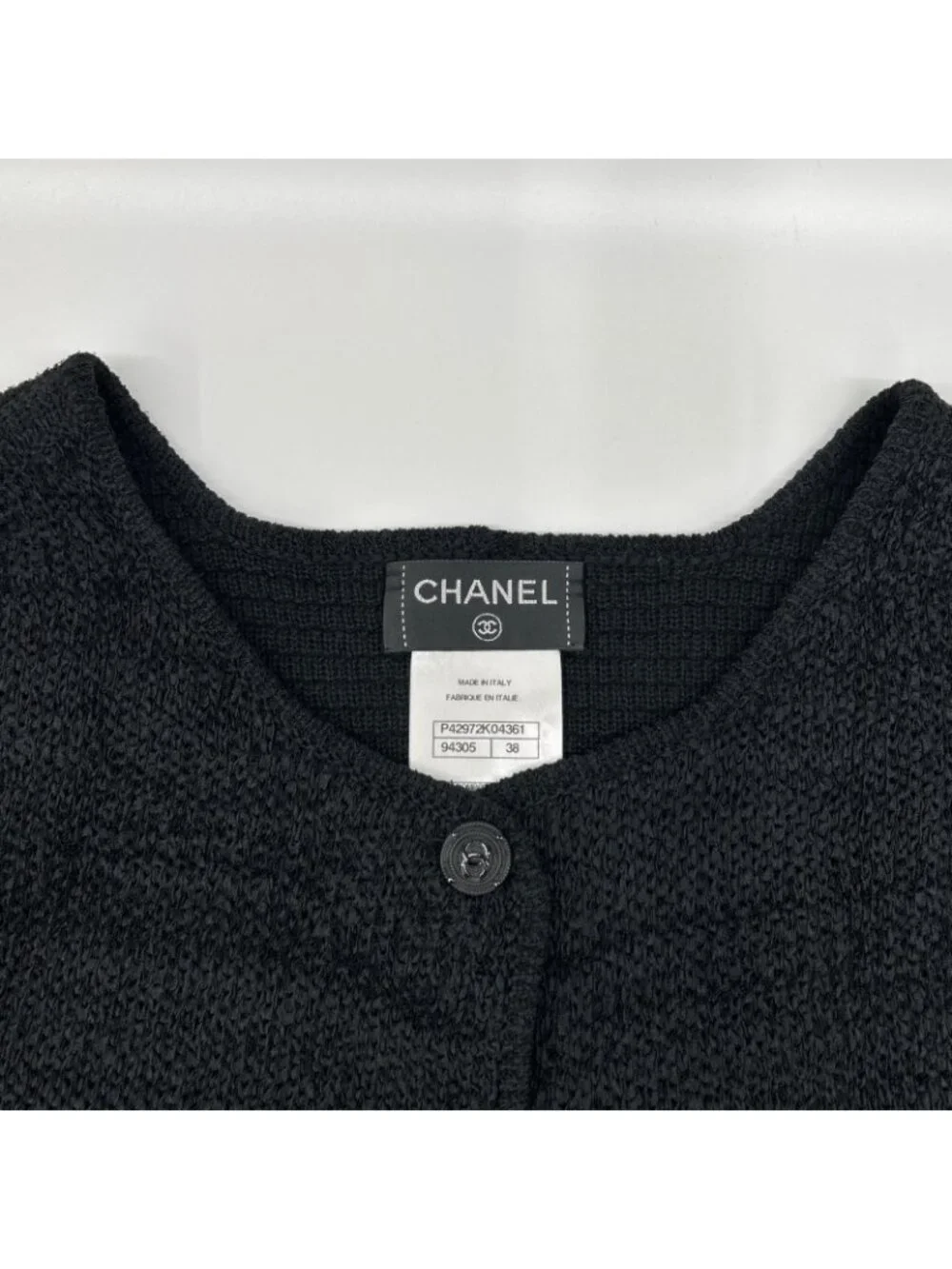 Chanel CC Button Silk Cashmere Knit Cardigan 38